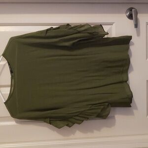 Doe & Rae Olive Ruffle Sleeve Blouse